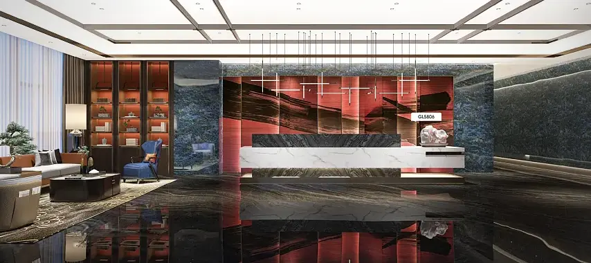 Rolo de filme de mármore de design moderno