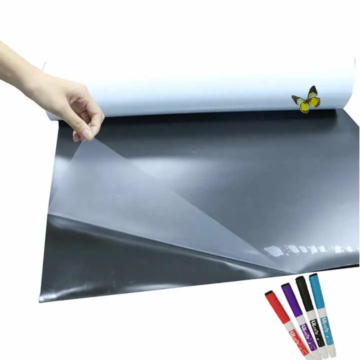 Pp filmes de quadro branco estático lençóis brancos rolando