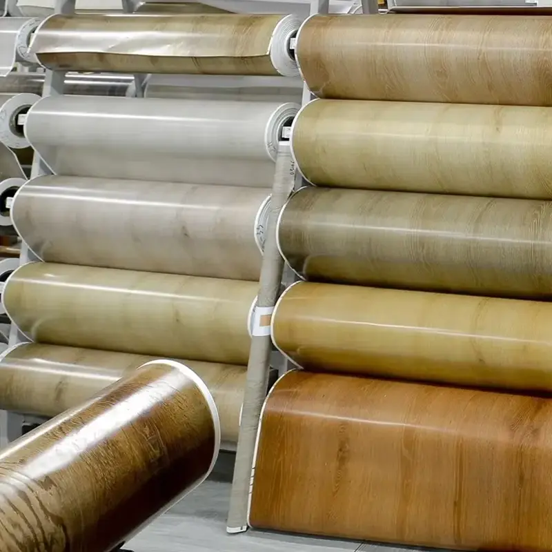 Filmes de decoração colorida de PVC para laminar em pisos WPC
