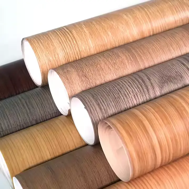 Efeito de madeira PVC PET PP PP Decorative Kitchen Vinyl Film